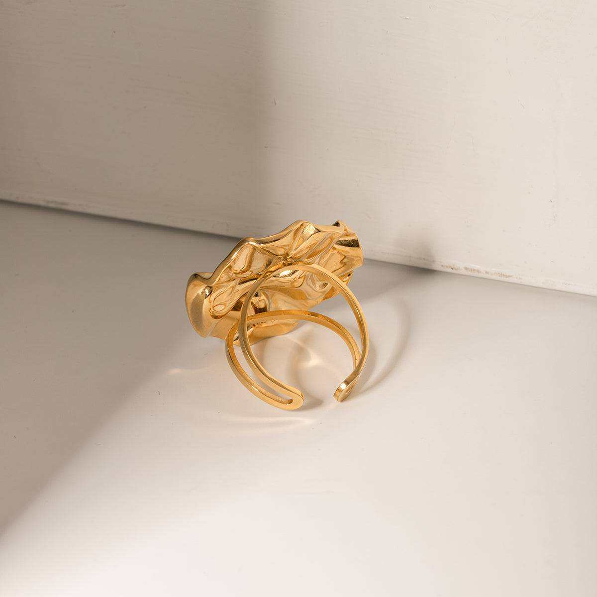 18K Gold-Plated Irregular Open Ring