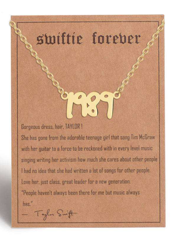 New fashionable golden letter golden number pendant clavicle chain