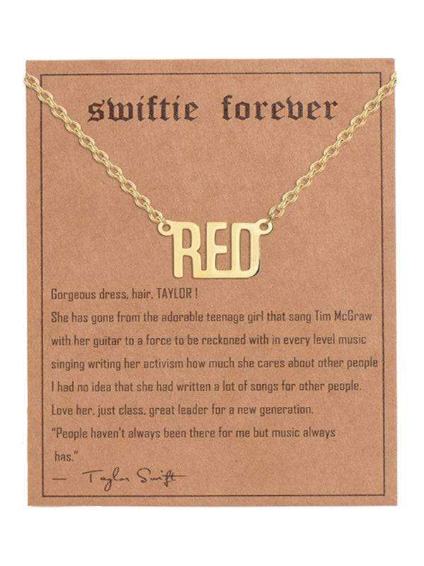 New fashionable golden letter golden number pendant clavicle chain