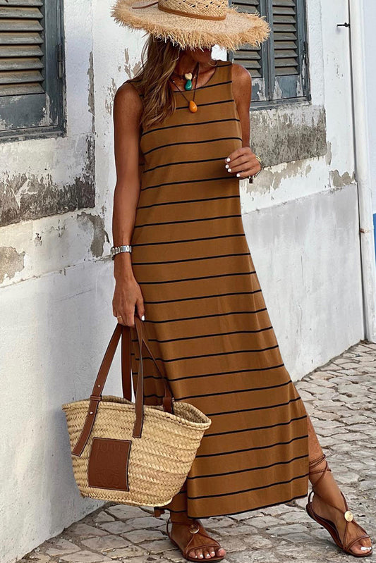 Why Striped Maxi Dress Slit Chic is the Ultimate Fashion Statement