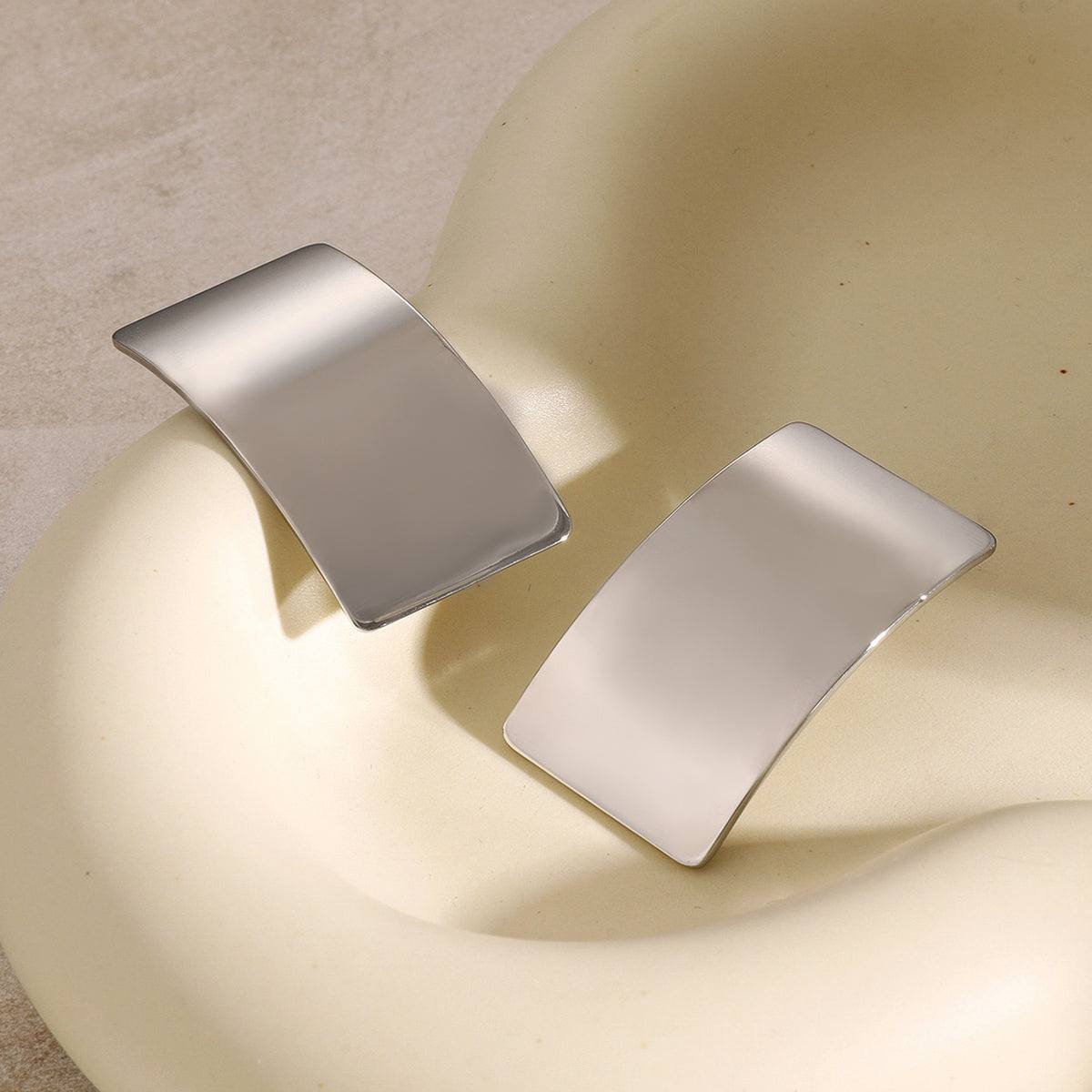 Stainless Steel Rectangle Earring