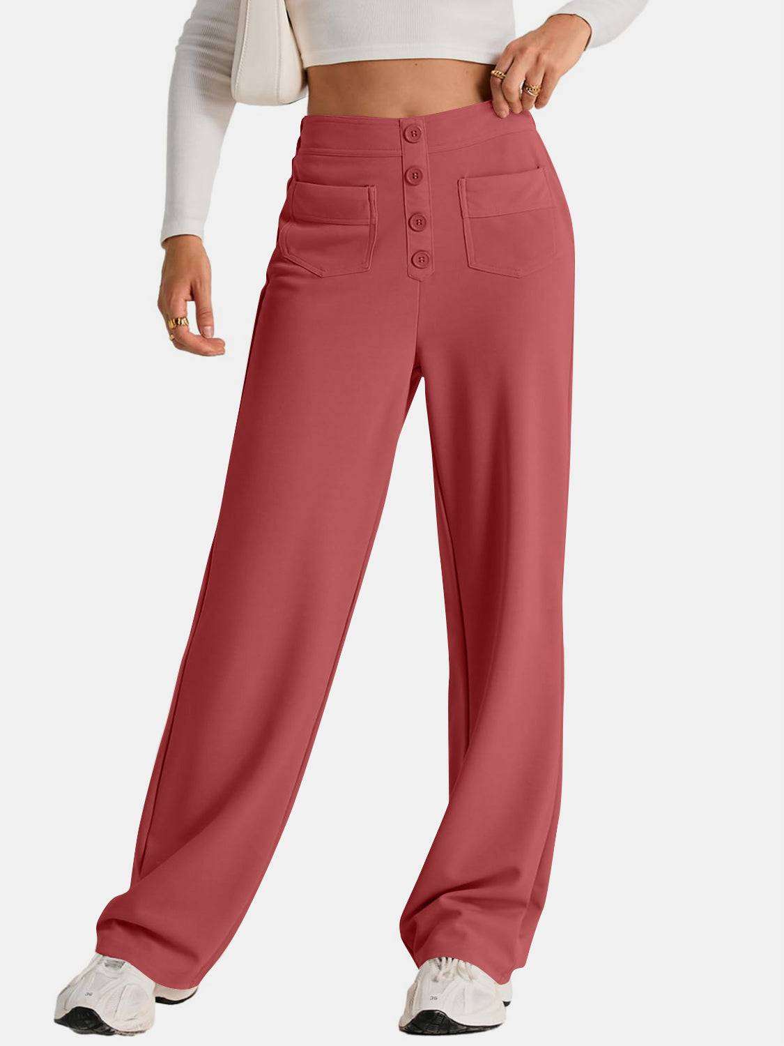 High Waist Wide Leg Pants