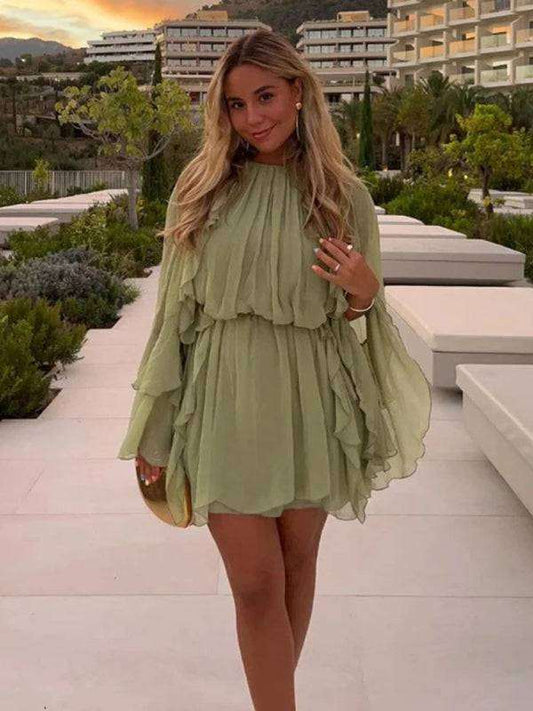 New Fashion Layered Ruffle Dress